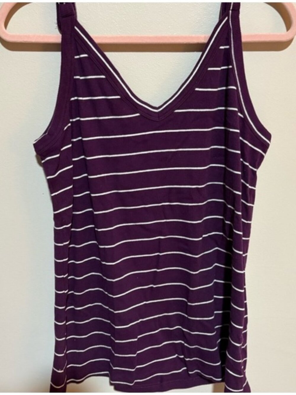 Purple and White Striped Camisole